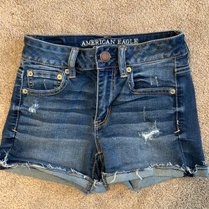 American Eagle High Rise Denim Shorts